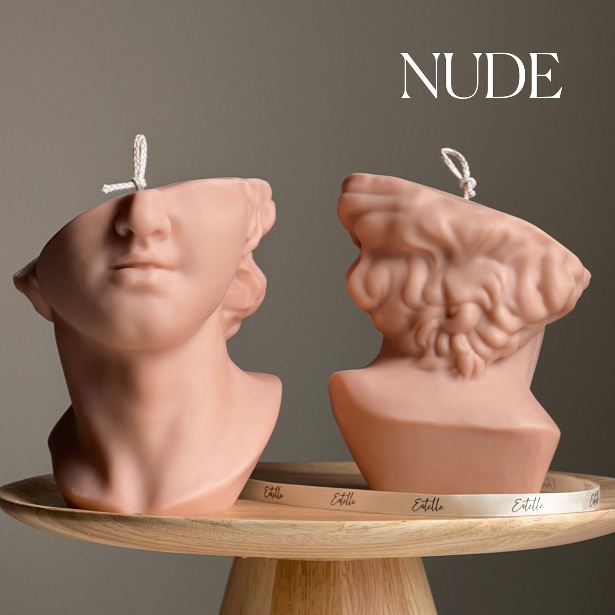 David's Face Soy Wax Candle: Greek Statue Bust Candle-2