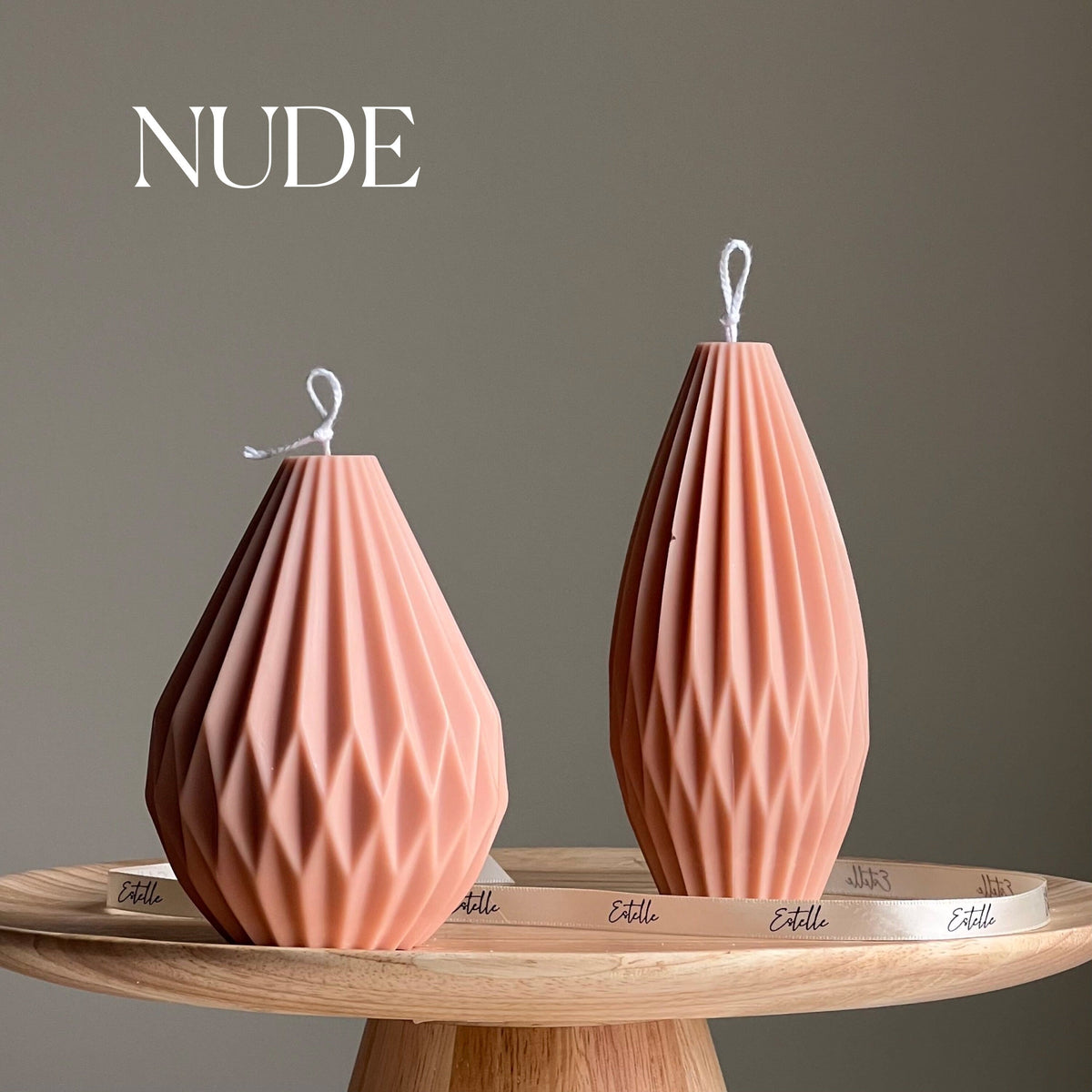 Origami Lantern Candle: Sculptural Soy Wax Candle, Minimalist Decor-2