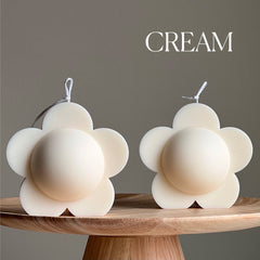 Daisy Flower Candle: Handmade Soy Wax Spring Decor-3