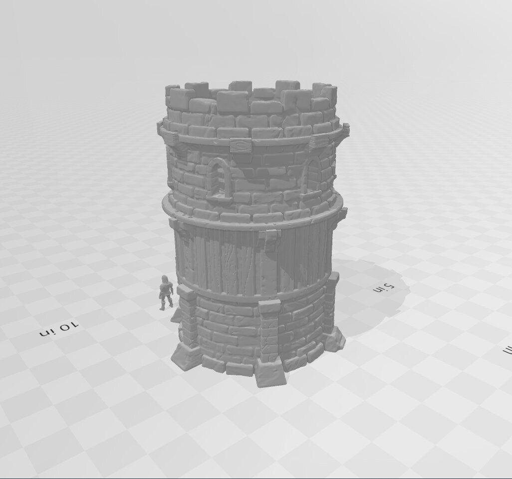 Watchtower - DND & Wargaming Terrain - EC3D Wintertide, Snow, Arctic, scatter scenery, Pathfinder 2E, Fantasy Nature Rock, Medieval Fantasy-5