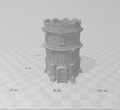 Watchtower - DND & Wargaming Terrain - EC3D Wintertide, Snow, Arctic, scatter scenery, Pathfinder 2E, Fantasy Nature Rock, Medieval Fantasy-2