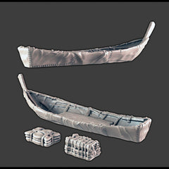 Fishing Boat and Gear - DND & Wargaming Terrain - EC3D Wilds of Wintertide, Tribe, Arctic, Cold, scatter scenery, Pathfinder 2E, Fantasy-1