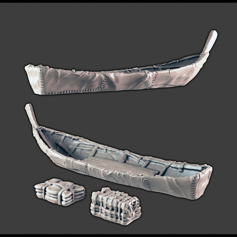 Fishing Boat and Gear - DND & Wargaming Terrain - EC3D Wilds of Wintertide, Tribe, Arctic, Cold, scatter scenery, Pathfinder 2E, Fantasy-1