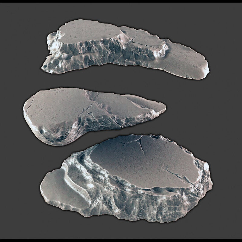 Floating Ice Shelves - DND & Wargaming Terrain - EC3D Wilds of Wintertide, Snow, Arctic, Cold, scatter scenery, Pathfinder 2E, Fantasy-1