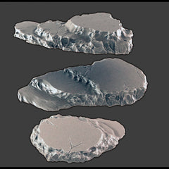 Floating Ice Shelves - DND & Wargaming Terrain - EC3D Wilds of Wintertide, Snow, Arctic, Cold, scatter scenery, Pathfinder 2E, Fantasy-2