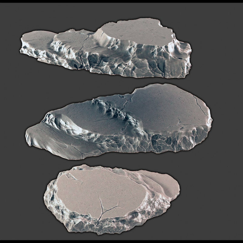 Floating Ice Shelves - DND & Wargaming Terrain - EC3D Wilds of Wintertide, Snow, Arctic, Cold, scatter scenery, Pathfinder 2E, Fantasy-2