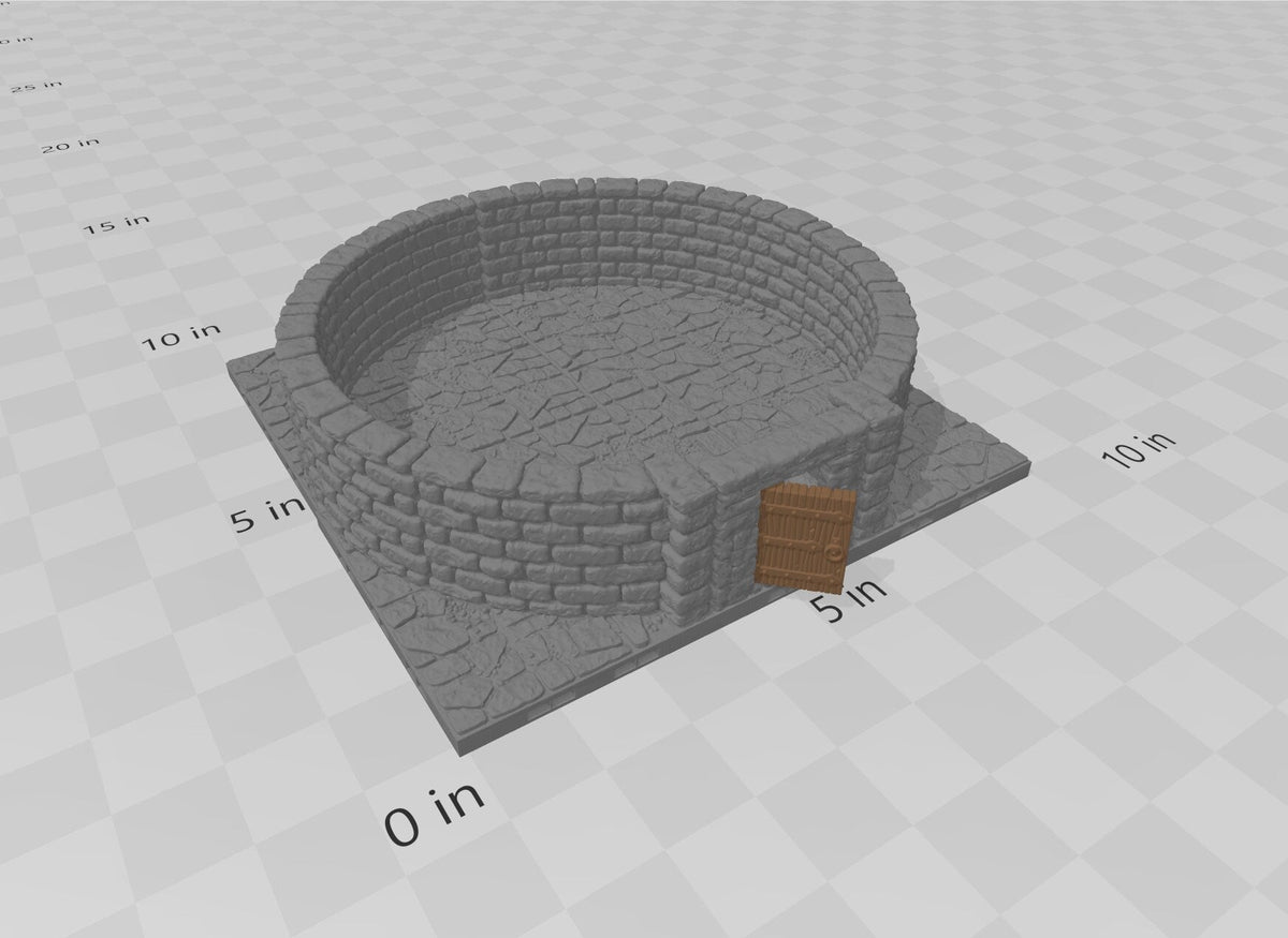 MAGNETIC Dungeon Tiles Large Round Room - Dungeon Theme | Tabletop Terrain | Dungeons And Dragons, D&D, Pathfinder, Wargaming Dragonlock