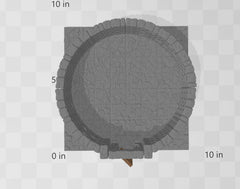 MAGNETIC Dungeon Tiles Large Round Room - Dungeon Theme | Tabletop Terrain | Dungeons And Dragons, D&D, Pathfinder, Wargaming Dragonlock-3