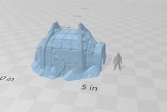 Hunter Igloo - DND & Wargaming Terrain - EC3D Wilds of Wintertide, Fantasy, Snow, Arctic, Cold, scatter scenery, Pathfinder 2E, Fantasy-2