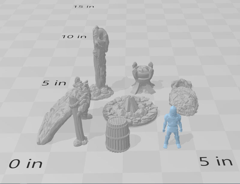 Ice Tribe Scatter - DND & Wargaming Terrain - EC3D Wilds of Wintertide, Fantasy, Snow, Arctic, Cold, scatter scenery, Pathfinder 2E, Fantasy-2