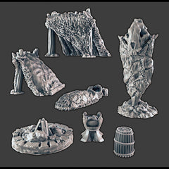 Ice Tribe Scatter - DND & Wargaming Terrain - EC3D Wilds of Wintertide, Fantasy, Snow, Arctic, Cold, scatter scenery, Pathfinder 2E, Fantasy-1