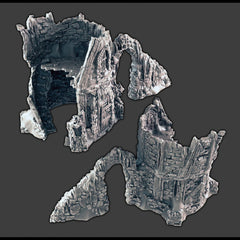 Wintry / Regular Ruins - DND & Wargaming Terrain - EC3D Wilds of Wintertide, Snow, Arctic, Cold, scatter scenery, Pathfinder 2E, Fantasy-2