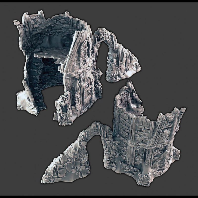 Wintry / Regular Ruins - DND & Wargaming Terrain - EC3D Wilds of Wintertide, Snow, Arctic, Cold, scatter scenery, Pathfinder 2E, Fantasy-2