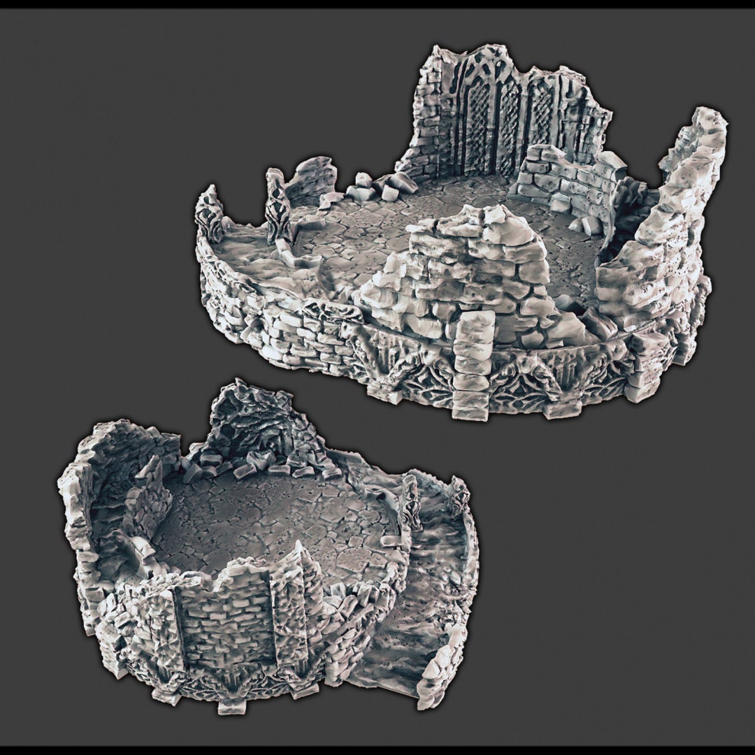 Wintry / Regular Ruins - DND & Wargaming Terrain - EC3D Wilds of Wintertide, Snow, Arctic, Cold, scatter scenery, Pathfinder 2E, Fantasy-4