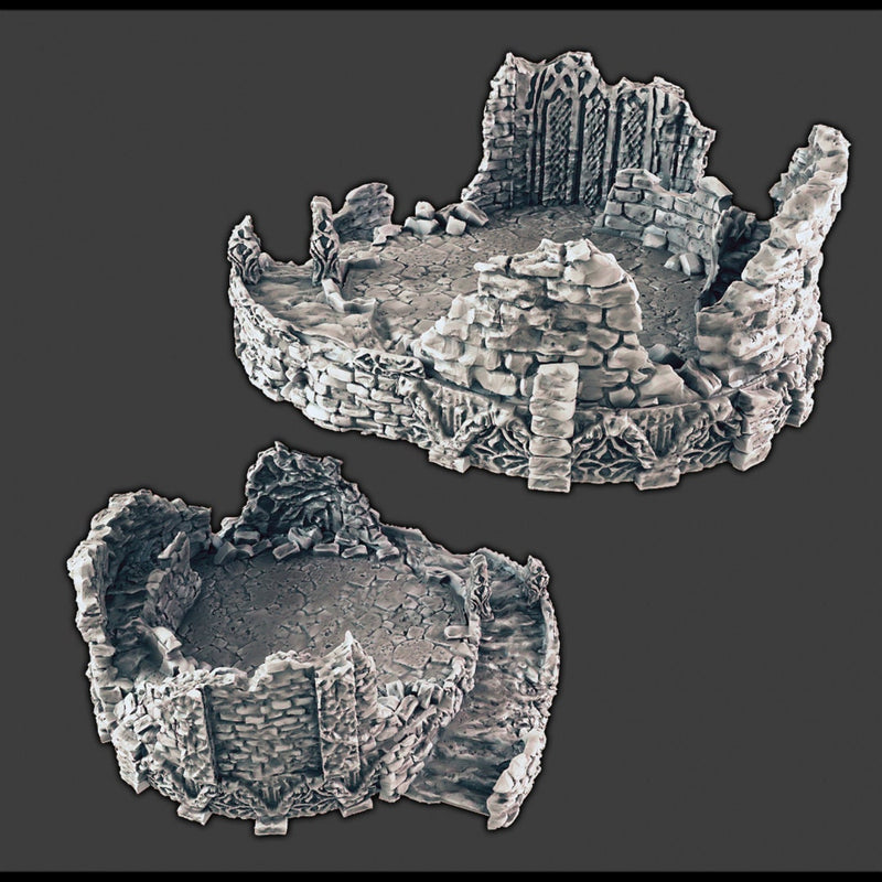 Wintry / Regular Ruins - DND & Wargaming Terrain - EC3D Wilds of Wintertide, Snow, Arctic, Cold, scatter scenery, Pathfinder 2E, Fantasy-4