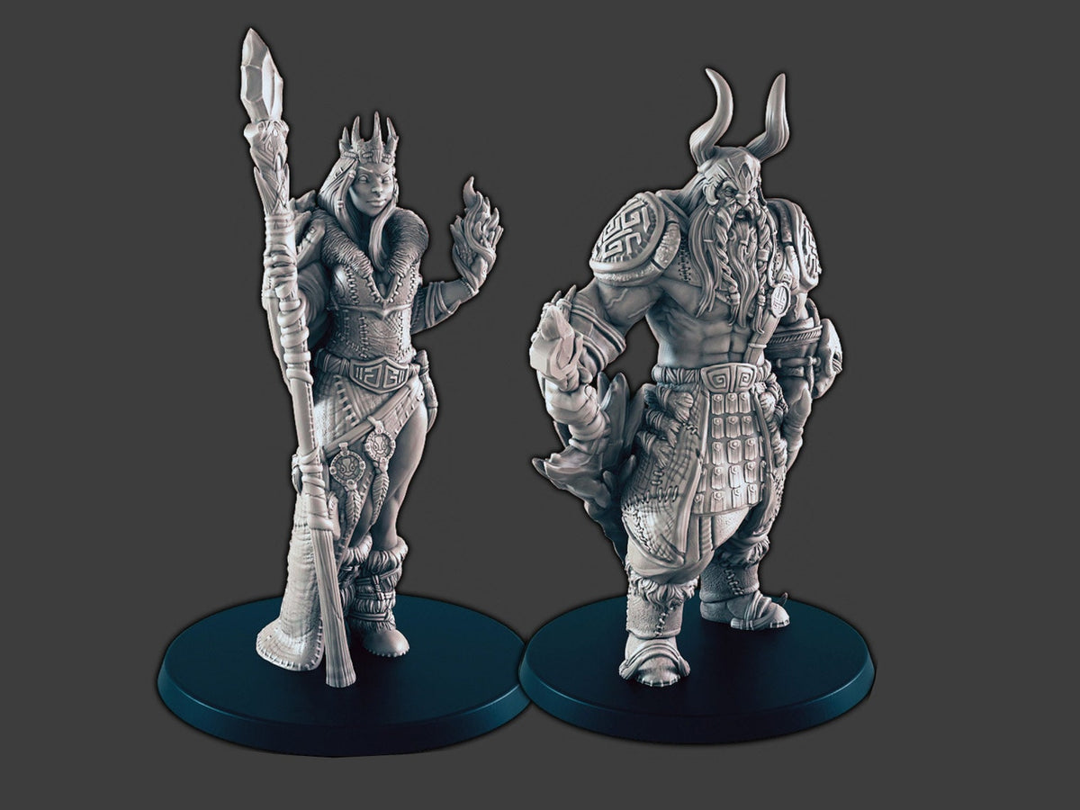 Frost Giants - DND mini - EC3D Wintertide, Winter Miniature | Male and Female | Giant | 5E 2E | Ice | Huge | Snow | Arctic | Pathfinder-1