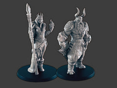 Frost Giants - DND mini - EC3D Wintertide, Winter Miniature | Male and Female | Giant | 5E 2E | Ice | Huge | Snow | Arctic | Pathfinder-1