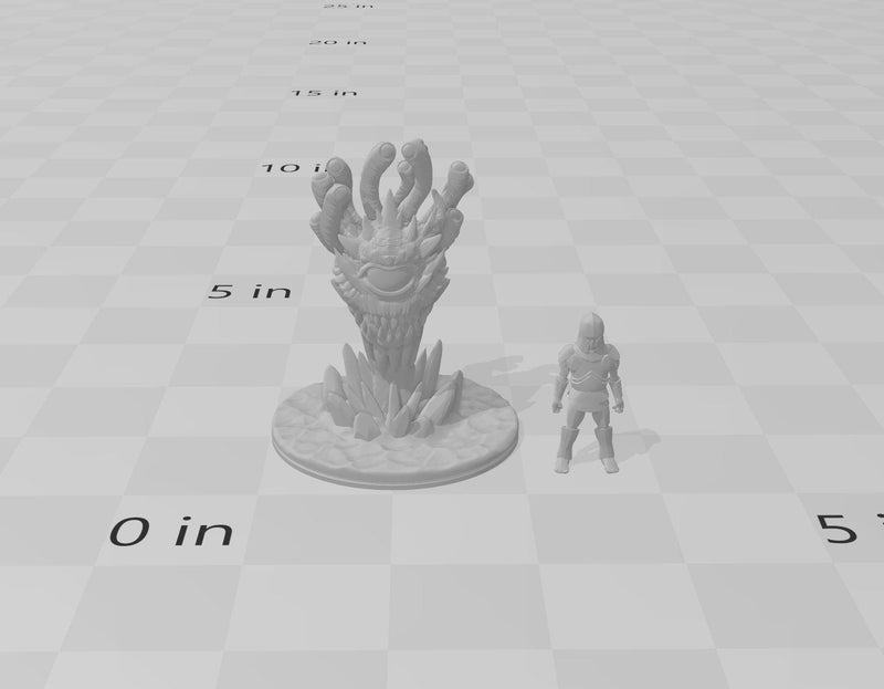 Eye of Frost - DND mini - EC3D Wintertide, Winter Miniature | Beholder | Spectator | 5E 2E | Ice | Large | Snow | Arctic | Pathfinder-2