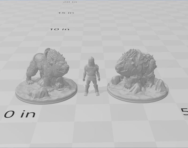 Armored Sabertooth / Battlecats - DND mini - EC3D Wintertide, Winter Miniature | Animal | 5E 2E | Ice | Cat | Snow | Arctic | Pathfinder-2