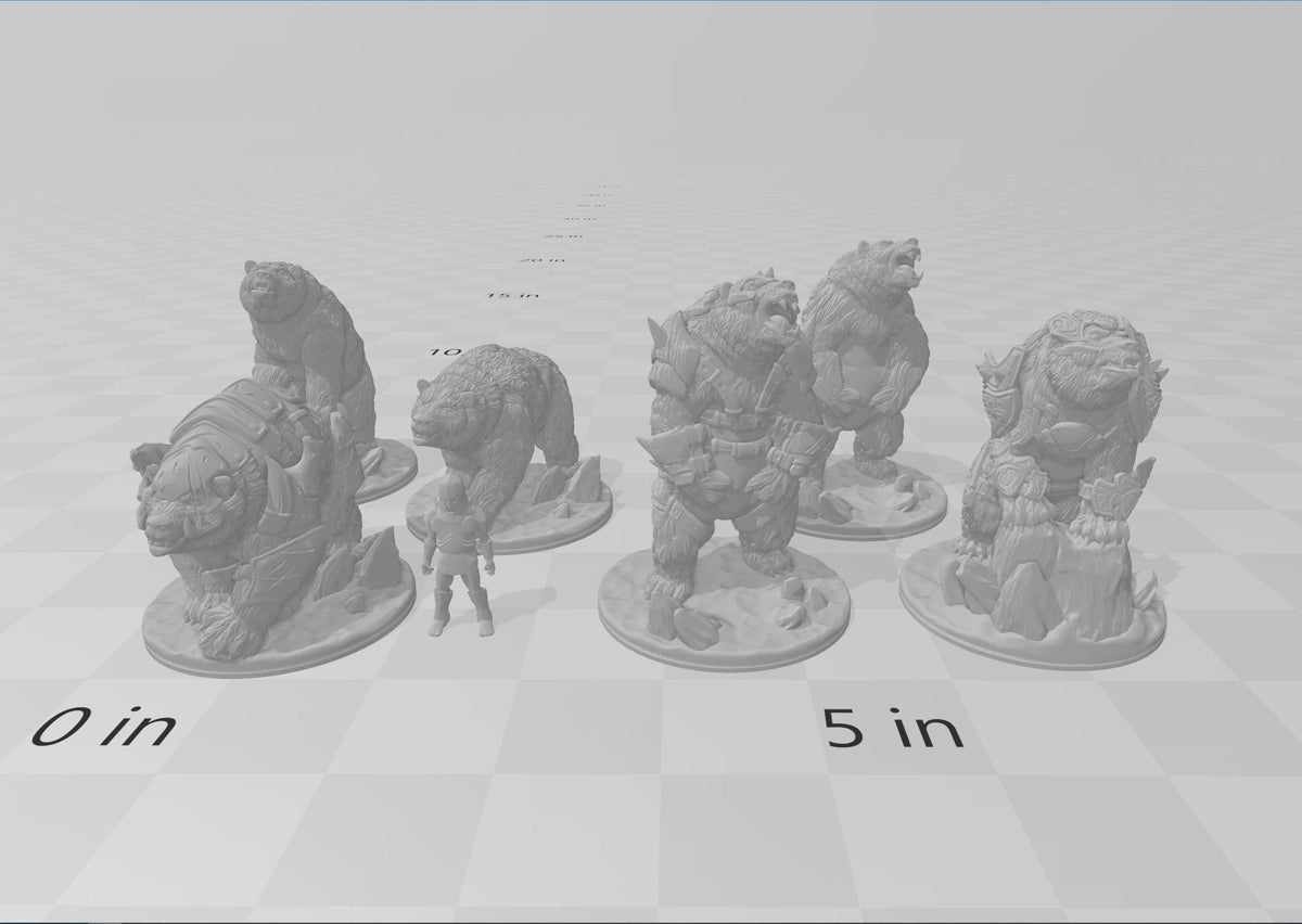 Armored Bear - DND mini - EC3D Wintertide, Winter Miniature | Animal | 5E 2E | Ice | Ursine| Snow | Arctic | Pathfinder | Druid Form-5