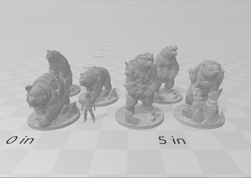 Armored Bear - DND mini - EC3D Wintertide, Winter Miniature | Animal | 5E 2E | Ice | Ursine| Snow | Arctic | Pathfinder | Druid Form-5