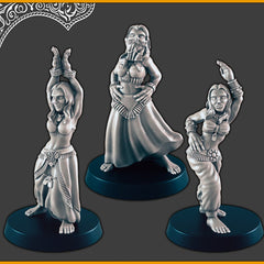 Desert Dancing Girls - DND mini - EC3D Scorching Sands, Desert Miniatures | Human | Inn | Eastern | Female | Dancer | Villager-1