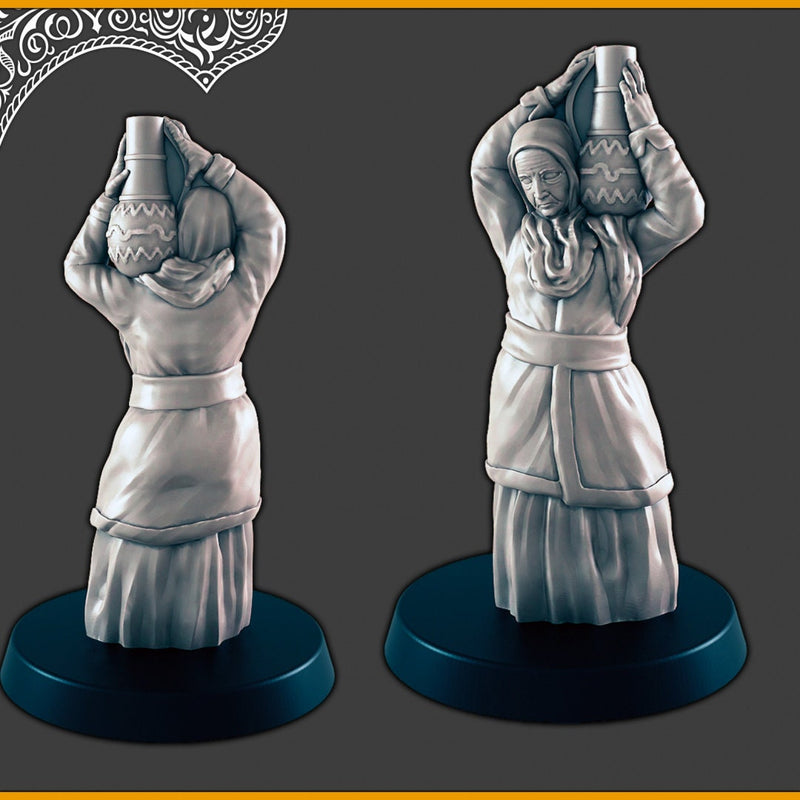 Desert Commoners / Streetfolk - DND mini - EC3D Scorching Sands, Desert Miniatures | Villager | Inn | Eastern | Female | Male | Beggar |-4