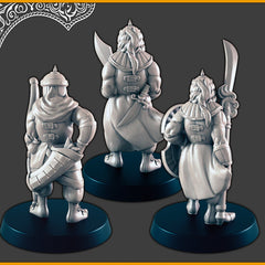 Desert Palace Guards - DND mini - EC3D Scorching Sands, Desert Miniatures | Villager | Castle | Eastern | Male | Fighter| Bodyguard | Sand-2