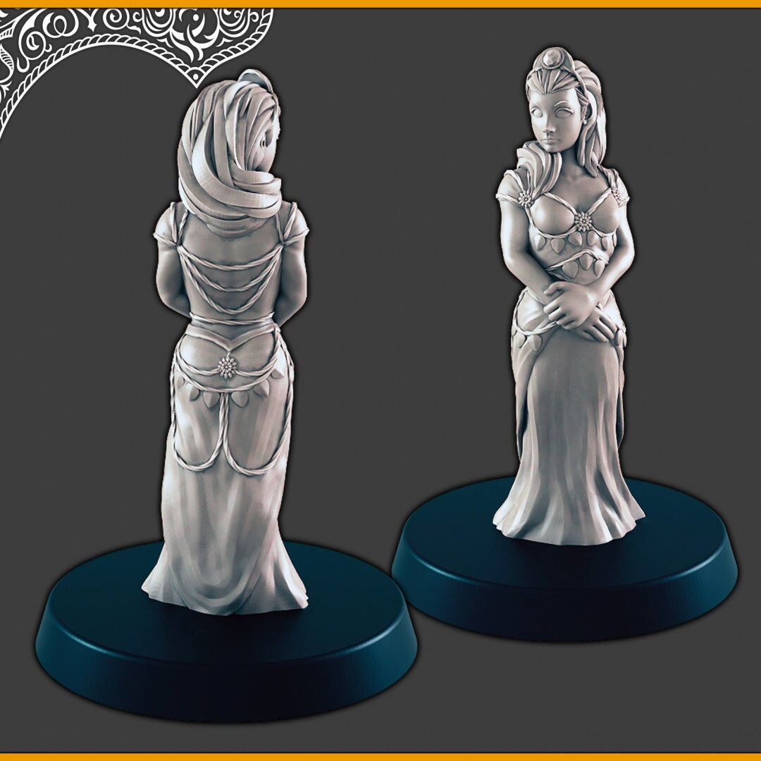 Desert Royals / Nobles -DND mini, EC3D Scorching Sands, Desert Miniatures | Commoner | Eastern | Prince | Princess | Sultan | Vizier | Human-3