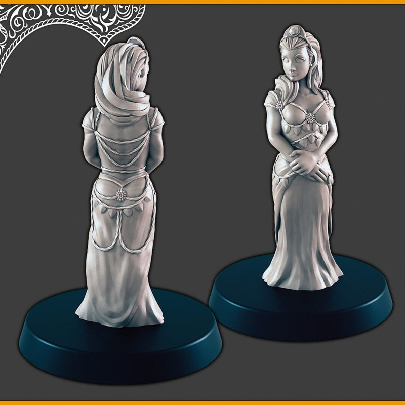 Desert Royals / Nobles -DND mini, EC3D Scorching Sands, Desert Miniatures | Commoner | Eastern | Prince | Princess | Sultan | Vizier | Human-3