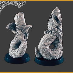 Snakefolk - DND mini, EC3D Scorching Sands, Desert Miniatures | Assassin | Beastmen | Monster | Bandit | Naga | Sorceress | Lamia | Fighter-6