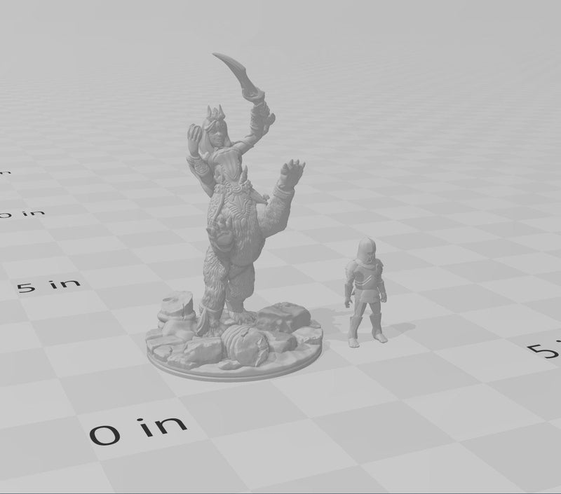 Lamia - DND mini, EC3D Scorching Sands, Desert Miniatures | Cat | Pyramid | Oasis | Eastern | Arabian | Sand | Large | Boss | Legendary-2