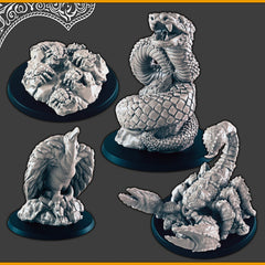 Desert Animals - DND mini, EC3D Scorching Sands, Desert Miniatures | Giant Scorpion | Vulture | Scarabs | Beetle Swarm | Viper | Insects-1