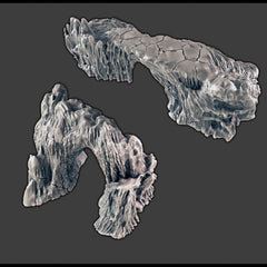 Wintry / Icy Bridge and Archway - DND & Wargaming Terrain - EC3D Wilds of Wintertide, Snow, Arctic, scatter scenery, Pathfinder 2E, Fantasy-1