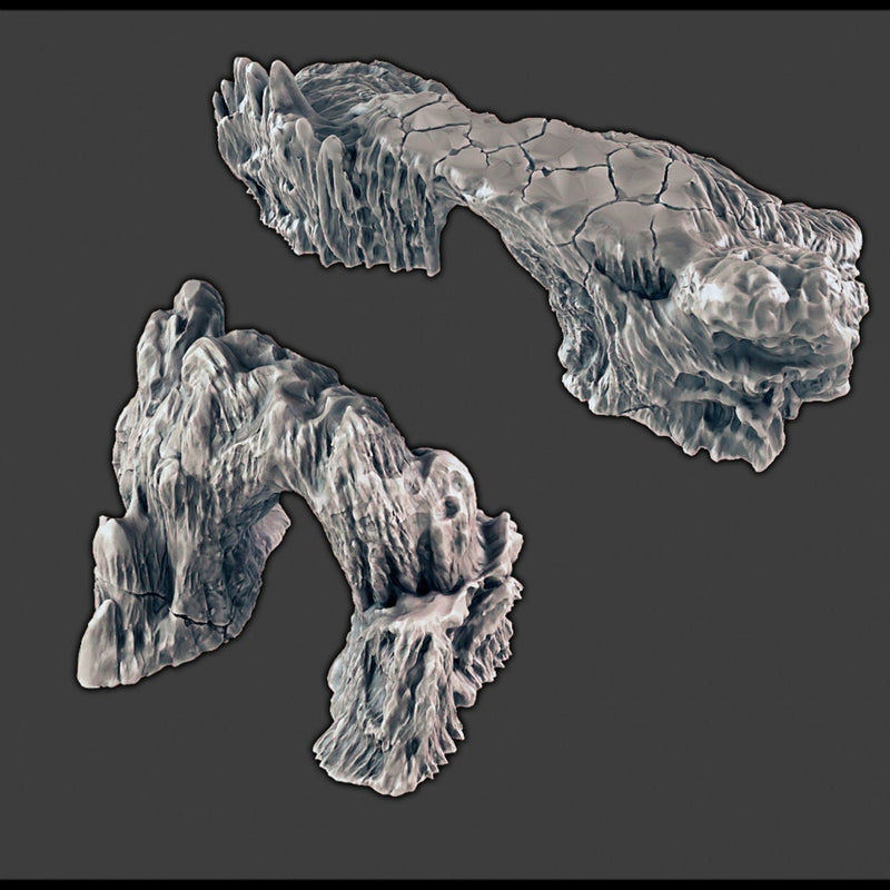 Wintry / Icy Bridge and Archway - DND & Wargaming Terrain - EC3D Wilds of Wintertide, Snow, Arctic, scatter scenery, Pathfinder 2E, Fantasy-1