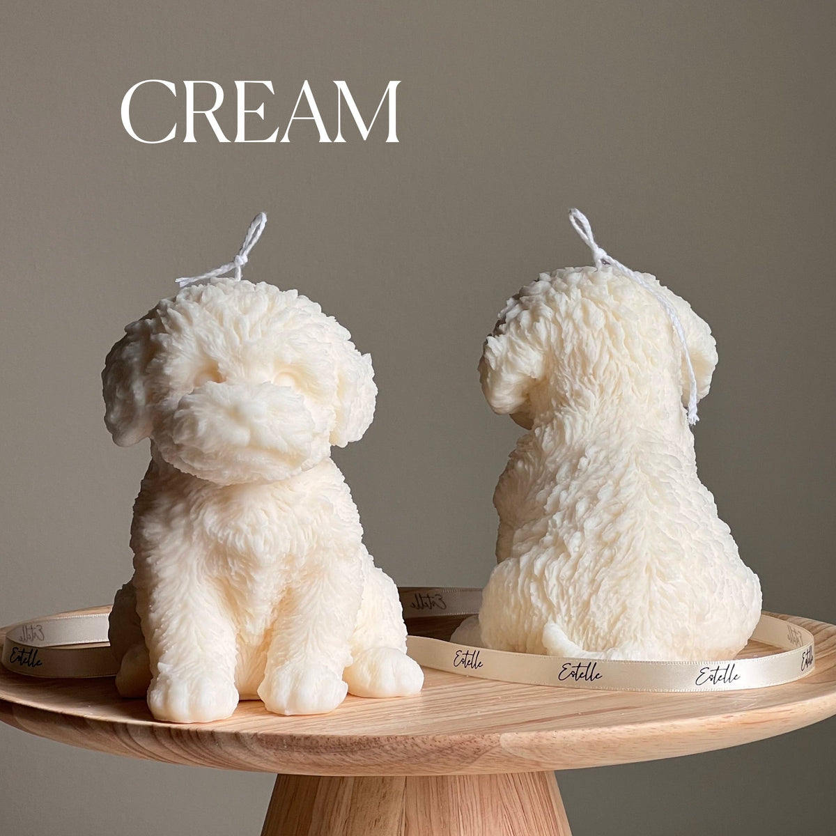 Handmade Puppy Soy Wax Candle: Sculptural Home Decor Gift-3