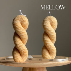Snail Tail Soy Pillar Candle: Sculptural Home Decor-4