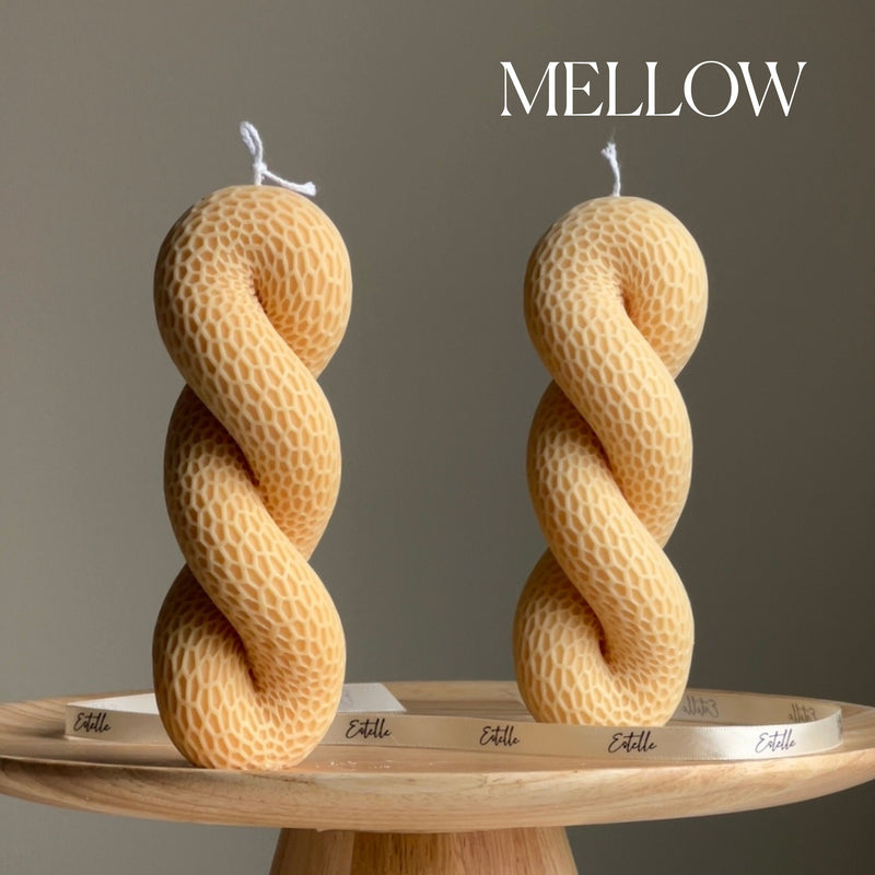 Snail Tail Soy Pillar Candle: Sculptural Home Decor-4