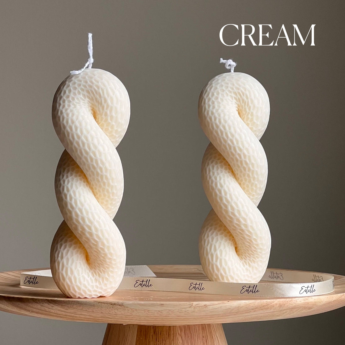 Snail Tail Soy Pillar Candle: Sculptural Home Decor-3