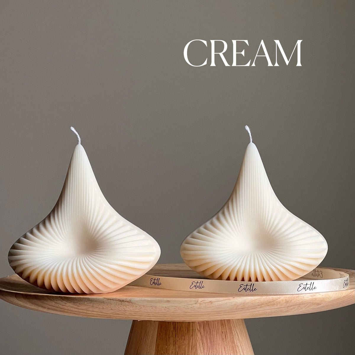 Handmade Ribbed Pyramid Soy Candle | Unique Home Decor-3