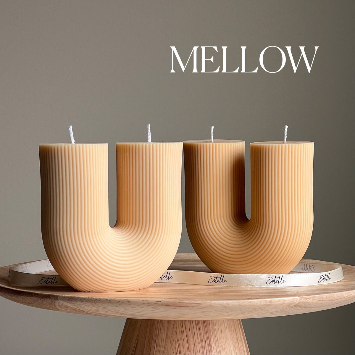 Handmade Ribbed U-Shaped Soy Candle | Home Decor-4