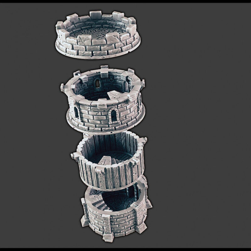Watchtower - DND & Wargaming Terrain - EC3D Wintertide, Snow, Arctic, scatter scenery, Pathfinder 2E, Fantasy Nature Rock, Medieval Fantasy-3