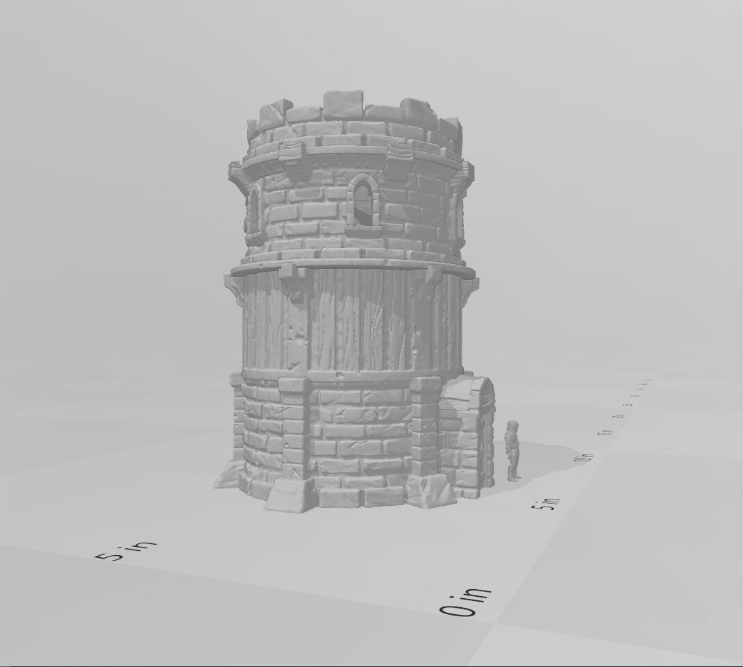 Watchtower - DND & Wargaming Terrain - EC3D Wintertide, Snow, Arctic, scatter scenery, Pathfinder 2E, Fantasy Nature Rock, Medieval Fantasy-6