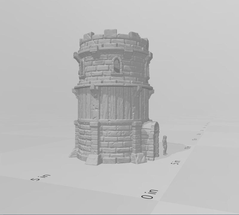 Watchtower - DND & Wargaming Terrain - EC3D Wintertide, Snow, Arctic, scatter scenery, Pathfinder 2E, Fantasy Nature Rock, Medieval Fantasy-6
