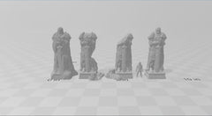 Ancient Statues / Ruins - DND & Wargaming Terrain - EC3D Wintertide, Snow, Arctic, scatter scenery, Pathfinder 2E, Medieval Fantasy-2