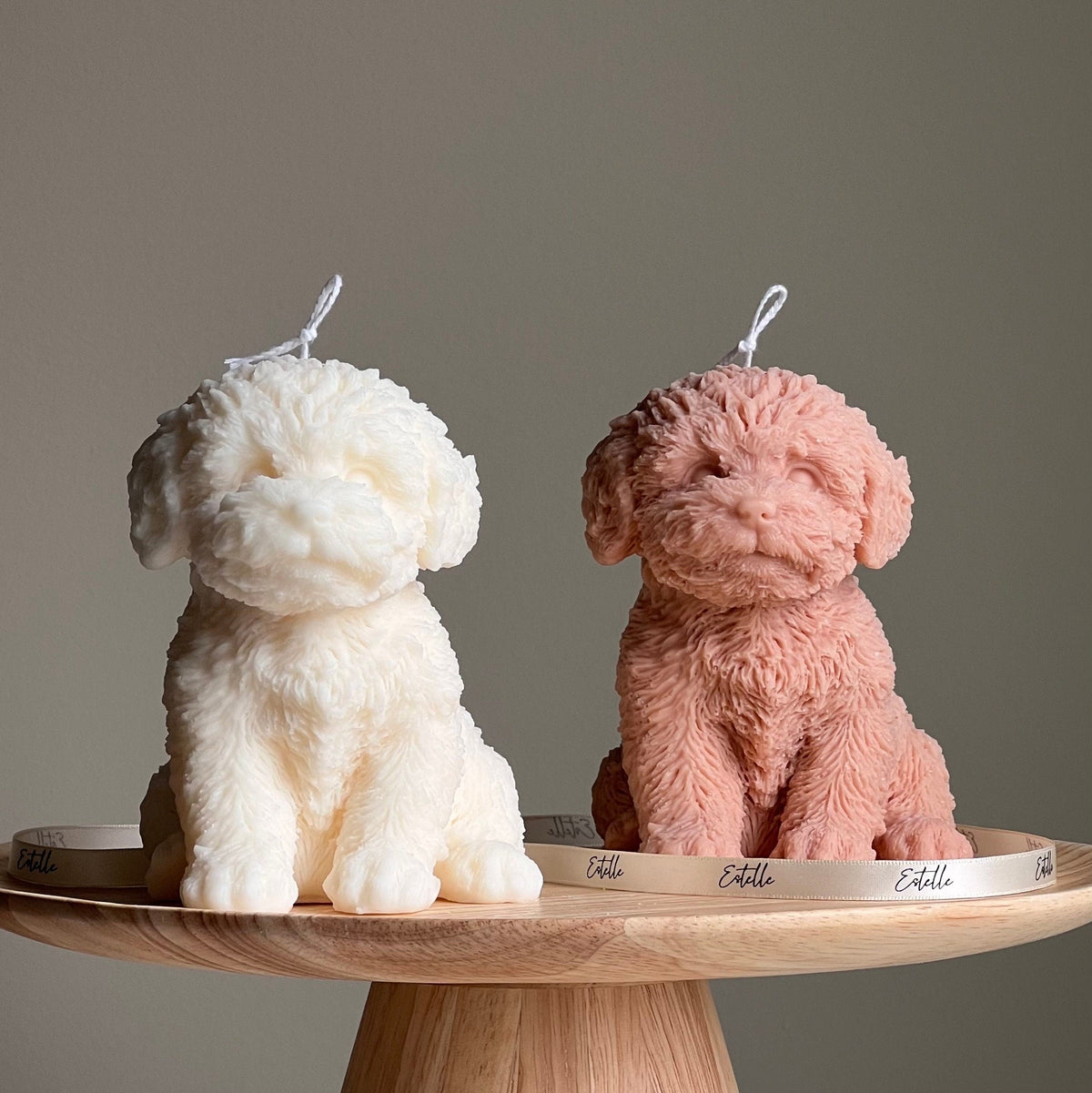 Handmade Puppy Soy Wax Candle: Sculptural Home Decor Gift-1