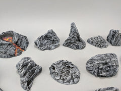 20 Rock Bundle - DND & Wargaming Terrain - EC3D Heroes Hoard, scatter scenery, Pathfinder 2E, Fantasy, Nature, Rocks, Outdoor, Mountain-3