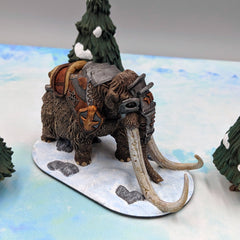 Armored / Regular Mammoth - DND mini - EC3D Wintertide, Winter Miniature | Elephant | Animal | Cold | 32mm | Snow | Arctic | Pathfinder-1
