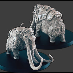 Armored / Regular Mammoth - DND mini - EC3D Wintertide, Winter Miniature | Elephant | Animal | Cold | 32mm | Snow | Arctic | Pathfinder-2