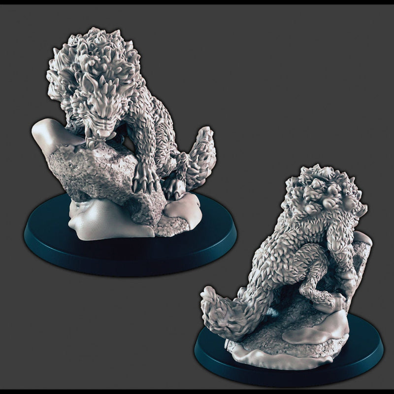 Winter Wolf - DND mini - EC3D Wintertide, Winter Miniature | Frost | Animal | Cold | 32mm | Snow | Arctic | Pathfinder | Large | Warg-2